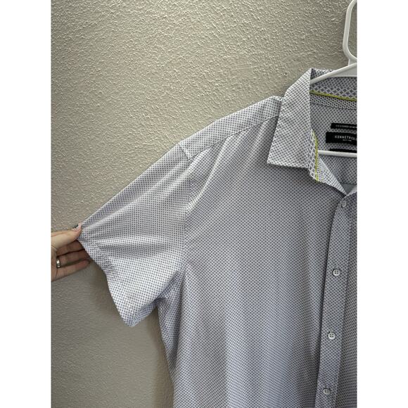 Kenneth Cole New York Mens Shirt Size XXL Slim Fit Short Sleeve Button Up NWTs - Picture 2 of 11